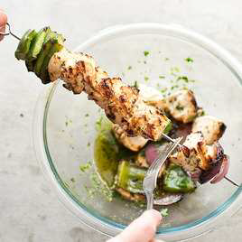 Grilled Chicken Souvlaki for Two