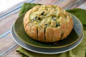 Spinach Artichoke Pull Apart Bread - Real Housemoms