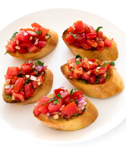 Spicy Tomato And Basil Bruschetta