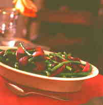 Green Beans and Pan-Roasted Red Onions - Mary's