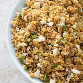 Quinoa Pilaf with Chipotle, Queso Fresco, and Peanuts