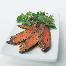 Grilled Flank Steak with Garlic-Ginger-Sesame Marinade