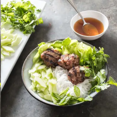 Vietnamese Pork with Rice Noodles from Cooks Illustrated