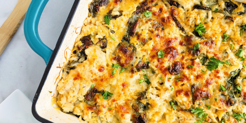 Spinach & Artichoke Casserole with Chicken and Cauliflower Rice