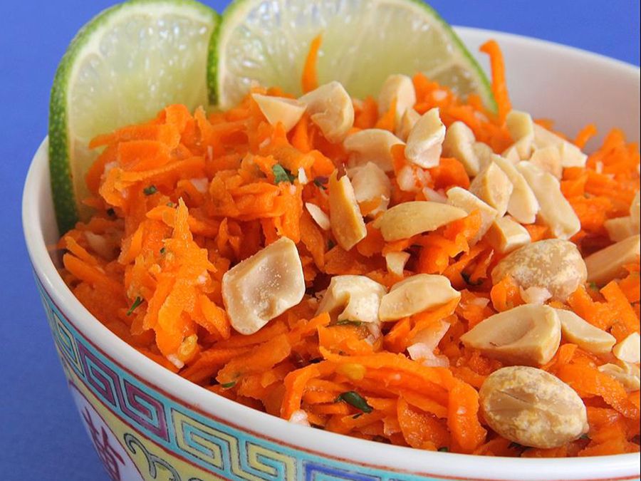 Asian Slaw with Peanut Dressing