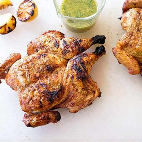 Grilled Butterflied Lemon Chicken