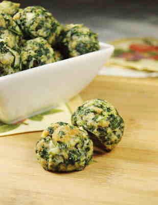 Spinach Balls Lower Fat