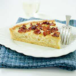 French Onion and Bacon Tart