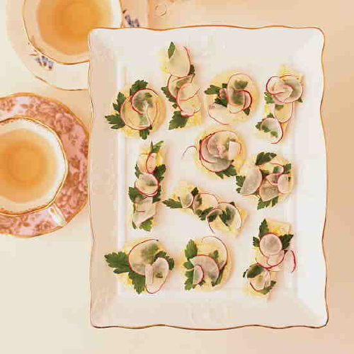 Radish, Parsley and Lemon-Butter Tea Sandwiches