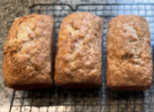 Banana Bread with Pineapple (for 5 mini loaf pans)