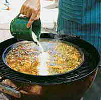 Paella Valenciana from the Barbecue