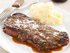 Pan-Seared Steaks with Port Wine Sauce