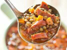 Hearty Spanish-Style Lentil and Chorizo Soup with Kale