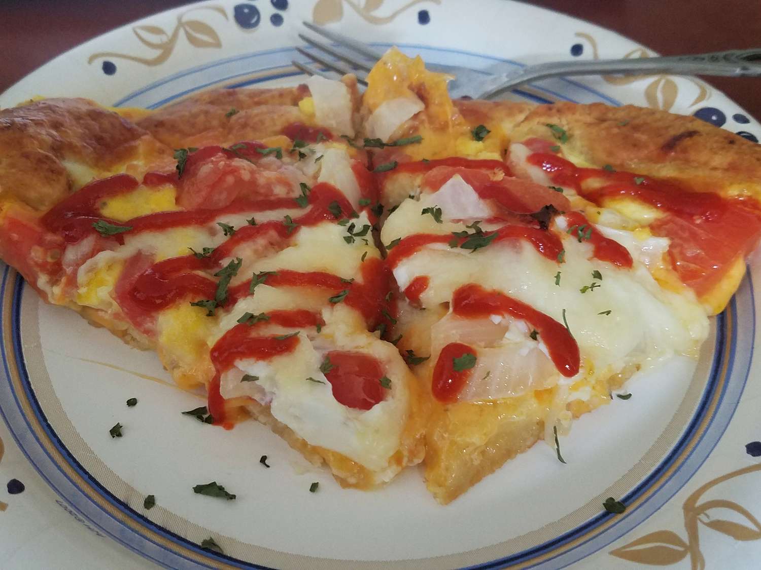 Bacon and Cheese Breakfast Pizza