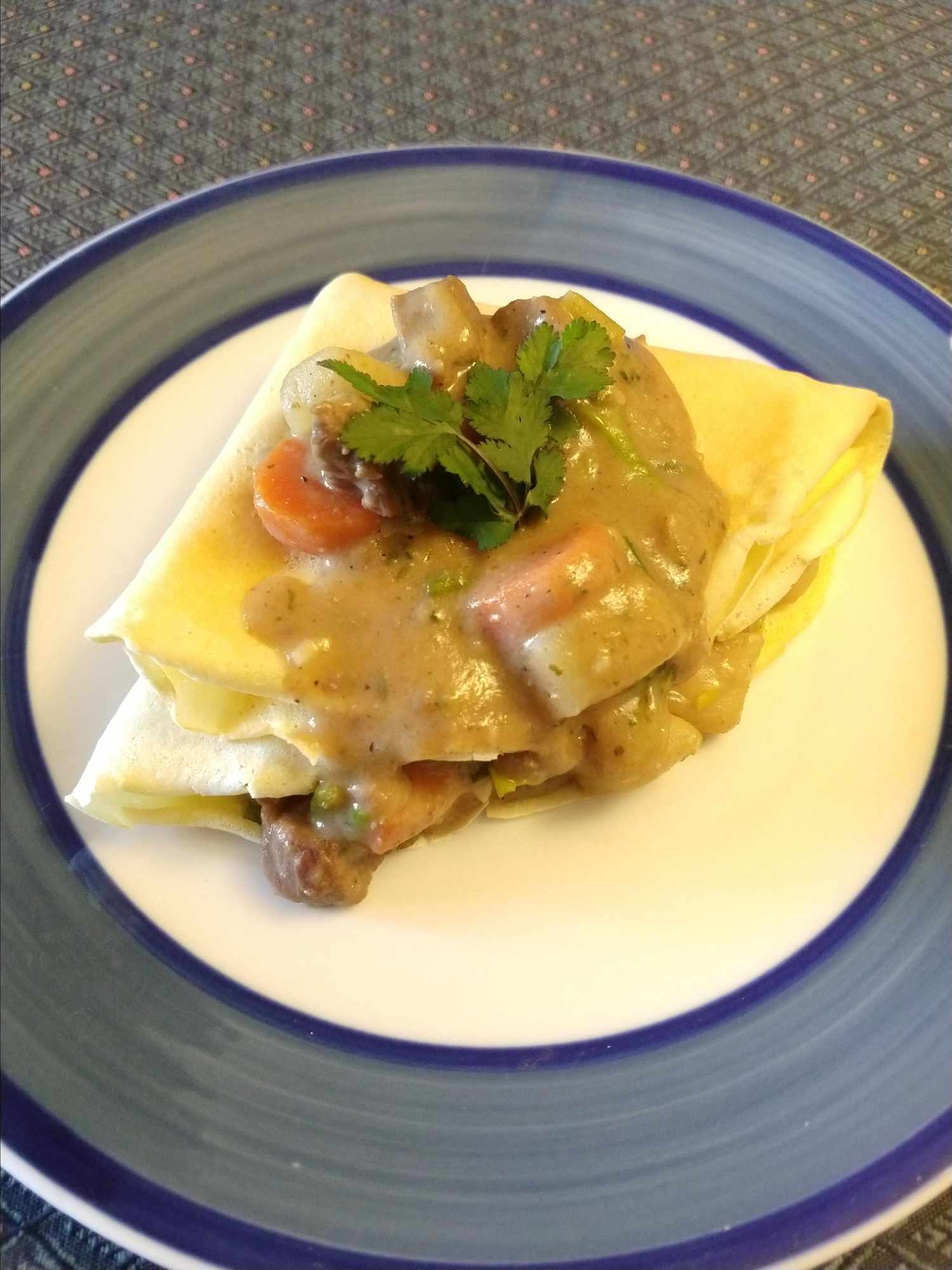 Beef and Vegetable Crepes