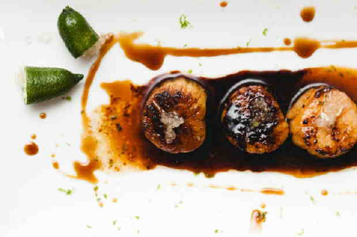 Seared Scallops With Ponzu, Ginger And Chives