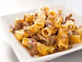 Rigatoni with Beef and Onion Ragu