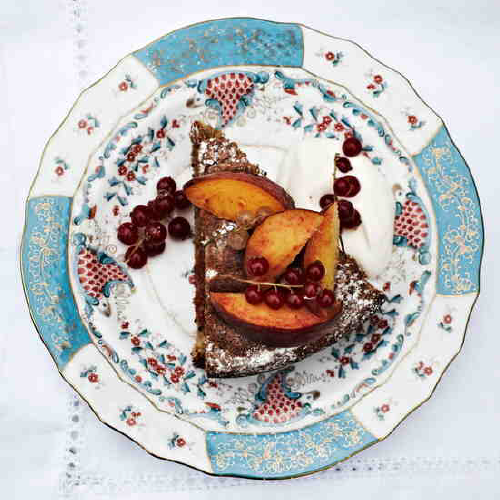 Walnut Cake with Apricot Preserves