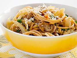 Whole-Wheat Spaghetti with Italian Sausage and Fennel