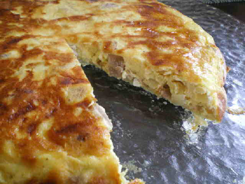 Bacon Sausage and Goat Cheese Frittata