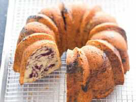 Marbled Blueberry Bundt Cake