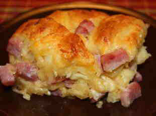 Cheesy Ham Biscuit Pull Aparts