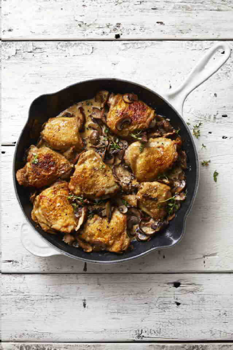 Mushroom Chicken Skillet with Herbed Cream Sauce