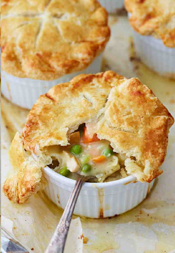 Chicken Pot Pie with Puff Pastry Crust - Marys based on Genius Kitchen