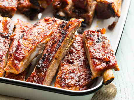 Classic Barbecue Pork Ribs with Smoky Bacon Barbecue Sauce