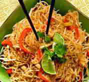Thai Fried Rice Noodles with Chicken or Tofu (Gluten-Free)