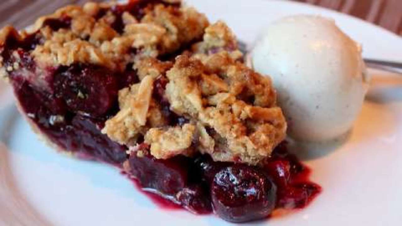 Cherry Almond Crumble from Nigella Lawson