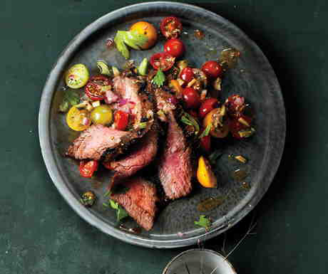 Flank Steak with Bloody Mary Tomato Salad