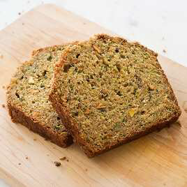 Zucchini Bread with Pistachios and Orange