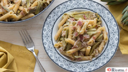 Pasta with Artichokes and Pancetta - Mary's based on NY TImes