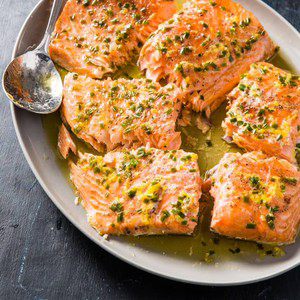 Slow-Roasted Salmon with Chives and Lemon