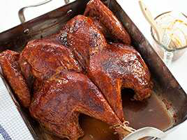 Butterflied Turkey with Cranberry Molasses Glaze