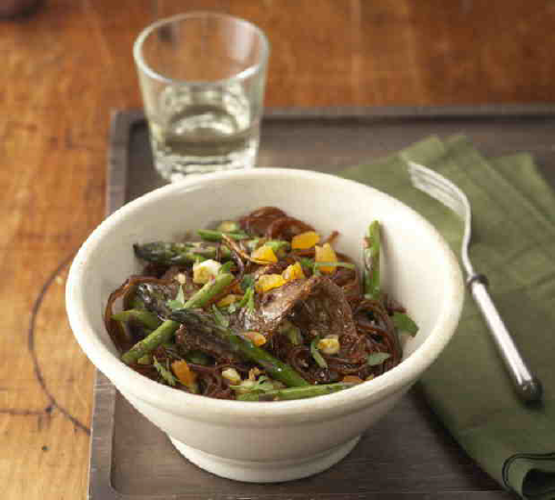 Tangerine Beef with Glass Noodles