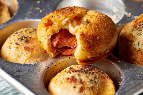 Pizza Bombs in a Muffin Tin