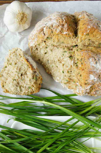 Irish Soda Bread with Garlic Chives