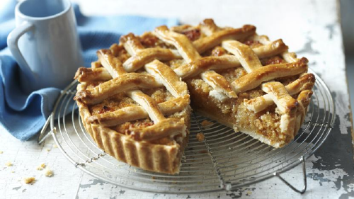 Treacle tart with woven lattice top from Mary Berry