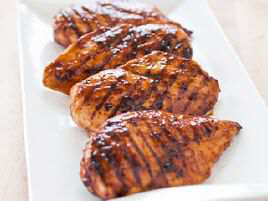 Grilled Glazed Boneless, Skinless Chicken Breasts