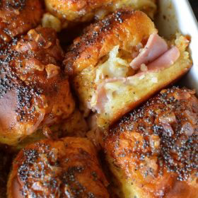 Baked Mustard, Ham and Cheese Sliders | The Novice Chef