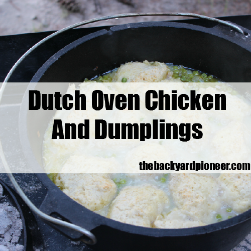 Dutch Oven Chicken and Dumplings - The Backyard Pioneer