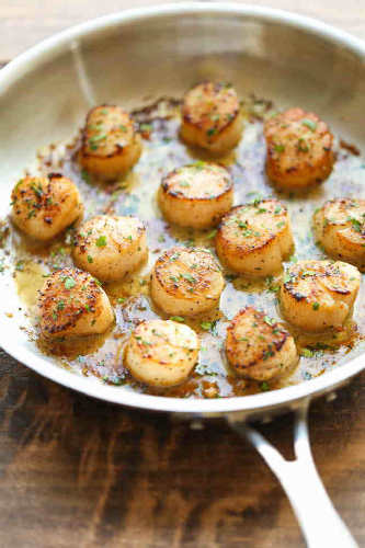 Lemon Butter Scallops from Damned Delicious