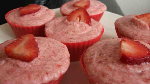 Strawberry Cupcakes & Frosting