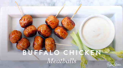 Buffalo Chicken Meatballs from Pure Wow