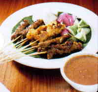 Beef Satay with a Peanut Dipping Sauce Recipe