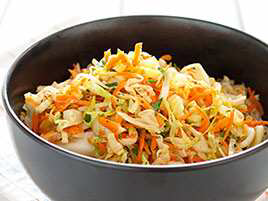Sweet and Tangy Coleslaw with Red Bell Pepper and Jalapeño