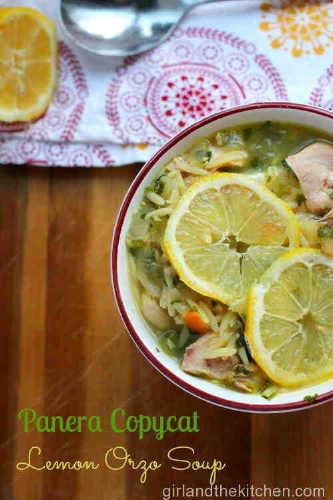 Panera Lemon Chicken Orzo Soup
