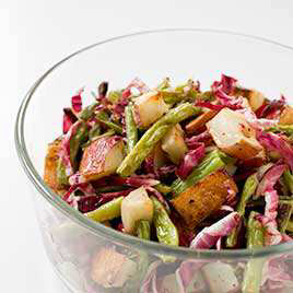 Roasted Green Bean and Potato Salad with Radicchio